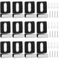 Set mit 12 Metall-Spiegelclips, inklusive Schrauben und Gummipads, Spiegelhalterung für rahmenlose Montage, Wanddisplays, Fliesen und Werbetafeln Set mit 12 Metall-Spiegelclips, inklusive Schrauben und Gummipads, Spiegelhalterung für rahmenlose Montage, Wanddisplays, Fliesen und Werbetafeln von ZOLGINAH