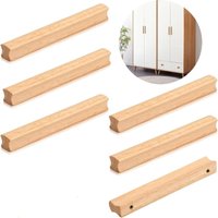 Stück Möbelgriffe aus Holz, Schrankgriffe aus Holz, Lochabstand 160 mm, Küchen-Schubladengriffe aus Holz, Möbelgriff aus Massivholz, für Türen, Stück Möbelgriffe aus Holz, Schrankgriffe aus Holz, Lochabstand 160 mm, Küchen-Schubladengriffe aus Holz, Möbelgriff aus Massivholz, für Türen, von ZOLGINAH
