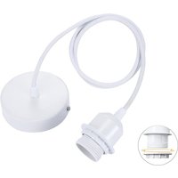 Verstellbares 100 cm langes Textilkabel, Pendelleuchte mit Gewindering, kompatibel mit E27-Pendelleuchten, ideal für Flure, Hotels, Wohnzimmer, von ZOLGINAH