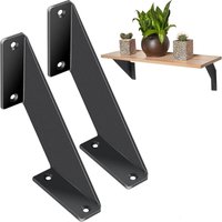 Wandregalhalterungen, 2 Stück schwarze Regalträger, robuste Regalstifte, Regalwinkel, Wandregalhalterungen, Eckregalhalterungen, für Schlafzimmer, Wandregalhalterungen, 2 Stück schwarze Regalträger, robuste Regalstifte, Regalwinkel, Wandregalhalterungen, Eckregalhalterungen, für Schlafzimmer, von ZOLGINAH