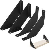 Wandregalhalterungen, 4 Stück, schwarze Regalträger, robuste Regalstifte, Regalwinkel, Wandregalhalterungen, Eckregalhalterungen, für Schlafzimmer, von ZOLGINAH