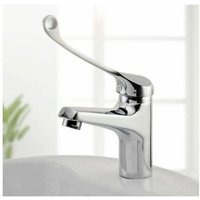 Waschbeckenarmatur mit medizinischem Griff, PMR Badezimmerarmatur, Chrom, Silber von ZOLGINAH