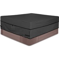 Whirlpool-Abdeckung, winddicht, wasserdicht, für den Außenbereich, Whirlpool-Abdeckung mit Belüftungsöffnungen und Schnallen (193 x 193 x 51 cm) von ZOLGINAH