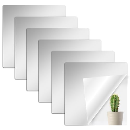 ZOLGINAH 6 Stück Acryl Spiegel Selbstklebend 20x20cm, Spiegelfliesen Selbstklebend Spiegel zum Kleben Mirror Wall Wandspiegel Klebespiegel für Wand Badezimmer Wohnzimmer Schrank ZOLGINAH 6 Stück Acryl Spiegel Selbstklebend 20x20cm, Spiegelfliesen Selbstklebend Spiegel zum Kleben Mirror Wall Wandspiegel Klebespiegel für Wand Badezimmer Wohnzimmer Schrank von ZOLGINAH