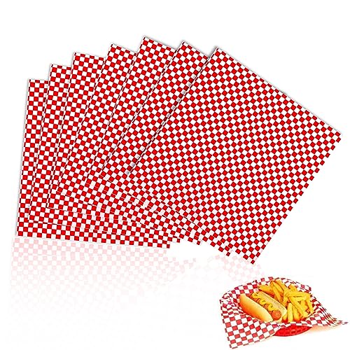 100 Blatt Lebensmittelverpackung Papier,27.9 x 27.9 cm Wachspapier,Einweg Fettdichtes Papier,Antihaft Wachspapier Kuchenverpackungen,Geschenkpapier für Sandwich Burger Wrap Kuchen Brot von ZOLISCHE