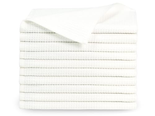 ZOLLNER 10er Set Gästetücher in 30x50 cm - langlebige Handtücher in weiß - mit praktischem Aufhänger - Zeitloses Waffelmuster - waschbar bis 95°C - Baumwolle - Hotelqualität ZOLLNER 10er Set Gästetücher in 30x50 cm - langlebige Handtücher in weiß - mit praktischem Aufhänger - Zeitloses Waffelmuster - waschbar bis 95°C - Baumwolle - Hotelqualität von ZOLLNER