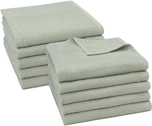 ZOLLNER 10er-Set Handtücher, Baumwollmischung, 50x100 cm, grau von ZOLLNER