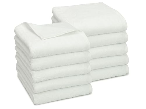 ZOLLNER 10er Set Handtücher 100% Baumwolle, 50x100 cm, Weiß von ZOLLNER