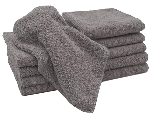 ZOLLNER 10er Set Mikrofasertücher für streifenfreien Glanz - flusenfreie und saugstarke Reinigungstücher - waschbar bis 60°C - 30x30cm in grau - Hotelqualität ZOLLNER 10er Set Mikrofasertücher für streifenfreien Glanz - flusenfreie und saugstarke Reinigungstücher - waschbar bis 60°C - 30x30cm in grau - Hotelqualität von ZOLLNER