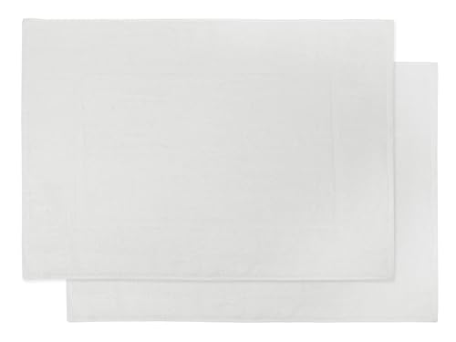 ZOLLNER 2er Set Badematten in 50x70 cm - saugstarke und Flauschige Badvorleger aus Baumwolle - bis 95°C waschbar - für Fußbodenheizung geeignet - in weiß - Hotelqualität ZOLLNER 2er Set Badematten in 50x70 cm - saugstarke und Flauschige Badvorleger aus Baumwolle - bis 95°C waschbar - für Fußbodenheizung geeignet - in weiß - Hotelqualität von ZOLLNER