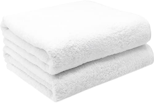 ZOLLNER 2er Set Premium Badetücher in 100x150 cm - extrem saugstarke und weiche Handtücher in weiß - hochwertiger Saum - waschbar bis 95°C - Baumwolle - Hotelqualität - Oeko Tex® Zertifiziert von ZOLLNER