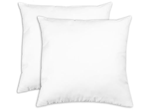 ZOLLNER 2er Set Kopfkissen - Made in Germany – Polyesterfüllung - Bezug aus hochwertigem Polyester - waschbar bis 60°C - 40x40 cm - Hotelqualität - Oeko Tex® Zertifiziert von ZOLLNER