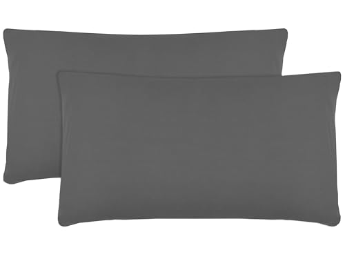 ZOLLNER 2er Set Feinjersey-Kopfkissenbezüge 100% Baumwolle, 40x80 cm, Grau ZOLLNER 2er Set Feinjersey-Kopfkissenbezüge 100% Baumwolle, 40x80 cm, Grau von ZOLLNER