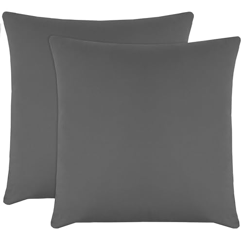 ZOLLNER 2er Set Feinjersey-Kopfkissenbezüge 100% Baumwolle, 80x80 cm, Grau ZOLLNER 2er Set Feinjersey-Kopfkissenbezüge 100% Baumwolle, 80x80 cm, Grau von ZOLLNER