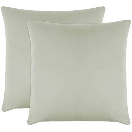 ZOLLNER 2er Set Feinjersey-Kopfkissenbezüge 100% Baumwolle, 80x80 cm, Grau von ZOLLNER