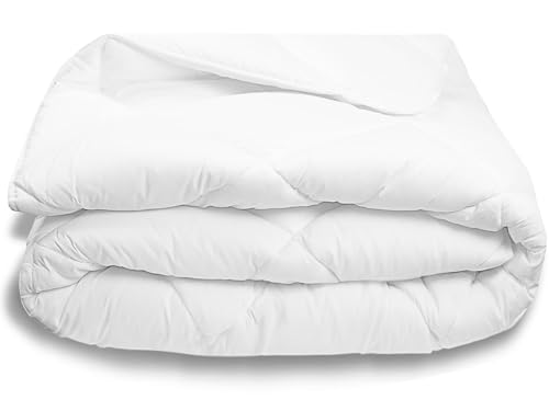 ZOLLNER 2er Set Ganzjahresdecke in 160x210 cm - hautfreundliche und atmungsaktive Tagesdecke - mit Rautensteppung - Füllung aus Polyester - waschbar bis 95°C - Hotelqualität - Oeko Tex® Zertifiziert von ZOLLNER