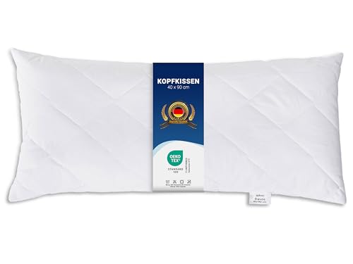 ZOLLNER 2er Set Kopfkissen - 40x90 cm - mit Reißverschluss – Individuell anpassbare Füllung aus Synthetikfasern - bis 95°C waschbar - Bezug aus Baumwollmischung - Hotelqualität ZOLLNER 2er Set Kopfkissen - 40x90 cm - mit Reißverschluss – Individuell anpassbare Füllung aus Synthetikfasern - bis 95°C waschbar - Bezug aus Baumwollmischung - Hotelqualität von ZOLLNER