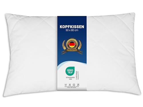 ZOLLNER 2er Set Kopfkissen - 50x80 cm - mit Reißverschluss – Individuell anpassbare Füllung aus Synthetikfasern - bis 95°C waschbar - Bezug aus Baumwollmischung - Hotelqualität ZOLLNER 2er Set Kopfkissen - 50x80 cm - mit Reißverschluss – Individuell anpassbare Füllung aus Synthetikfasern - bis 95°C waschbar - Bezug aus Baumwollmischung - Hotelqualität von ZOLLNER