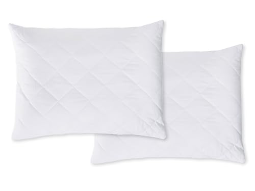 ZOLLNER 2er Set Kopfkissen - 60x80 cm - mit Reißverschluss – Individuell anpassbare Füllung aus Synthetikfasern - bis 95°C waschbar - Bezug aus Baumwollmischung - Hotelqualität ZOLLNER 2er Set Kopfkissen - 60x80 cm - mit Reißverschluss – Individuell anpassbare Füllung aus Synthetikfasern - bis 95°C waschbar - Bezug aus Baumwollmischung - Hotelqualität von ZOLLNER