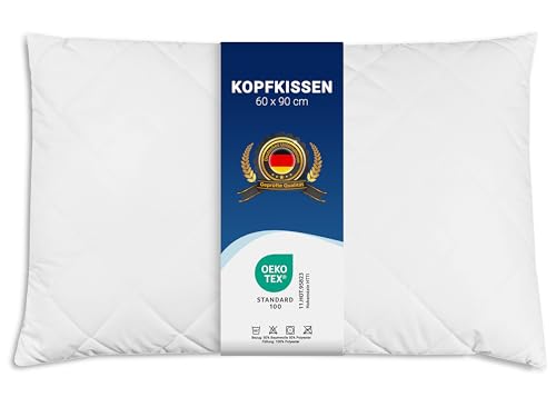 ZOLLNER 2er Set Kopfkissen - 60x90 cm - mit Reißverschluss – Individuell anpassbare Füllung aus Synthetikfasern - bis 95°C waschbar - Bezug aus Baumwollmischung - Hotelqualität ZOLLNER 2er Set Kopfkissen - 60x90 cm - mit Reißverschluss – Individuell anpassbare Füllung aus Synthetikfasern - bis 95°C waschbar - Bezug aus Baumwollmischung - Hotelqualität von ZOLLNER