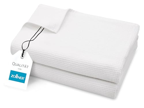 ZOLLNER 2er Set Saunatücher in 70x180 cm - langlebige Badetücher in weiß - mit praktischem Aufhänger - Zeitloses Waffelmuster - waschbar bis 95°C - Baumwolle - Hotelqualität ZOLLNER 2er Set Saunatücher in 70x180 cm - langlebige Badetücher in weiß - mit praktischem Aufhänger - Zeitloses Waffelmuster - waschbar bis 95°C - Baumwolle - Hotelqualität von ZOLLNER