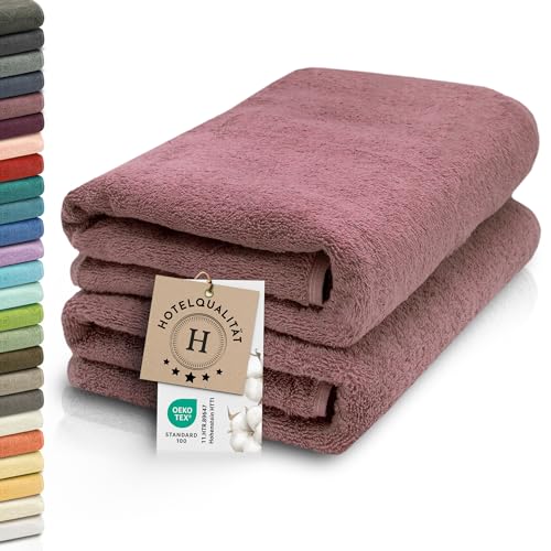 ZOLLNER 2er Set Saunatücher - weiche und saugstarke Handtücher - waschbar bis 95°C - Baumwolle -70x200 cm in Altrosa ZOLLNER 2er Set Saunatücher - weiche und saugstarke Handtücher - waschbar bis 95°C - Baumwolle -70x200 cm in Altrosa von ZOLLNER