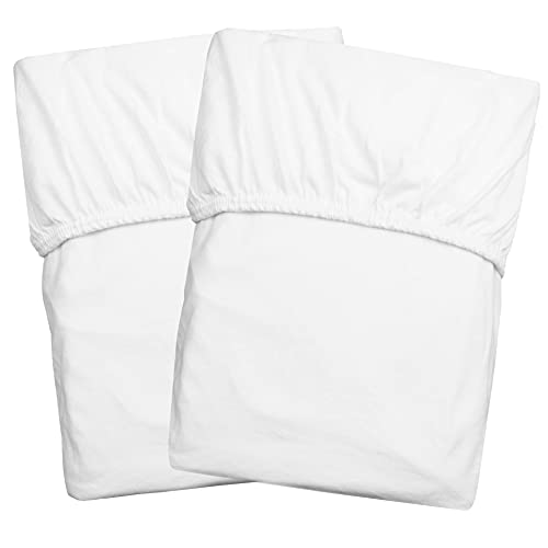ZOLLNER 2er Set Spannbettlaken in 90x200 cm - mit eingearbeitetem Gummibund - Mischgewebe - waschbar bis 95°C - Hotelqualität - Oeko Tex® Zertifiziert von ZOLLNER