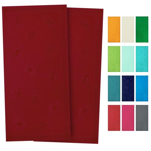 ZOLLNER Strandtuch - hautfreundliches und saugstarkes Handtuch in 100x200 cm - waschbar bis 60°C - Baumwolle in Bordeaux - eingewebte Meerestiermotive - Oeko Tex® Zertifiziert ZOLLNER Strandtuch - hautfreundliches und saugstarkes Handtuch in 100x200 cm - waschbar bis 60°C - Baumwolle in Bordeaux - eingewebte Meerestiermotive - Oeko Tex® Zertifiziert von ZOLLNER