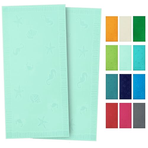 ZOLLNER Strandtuch - hautfreundliches und saugstarkes Handtuch in 100x200 cm - waschbar bis 60°C - Baumwolle in Mint - eingewebte Meerestiermotive - Oeko Tex® Zertifiziert ZOLLNER Strandtuch - hautfreundliches und saugstarkes Handtuch in 100x200 cm - waschbar bis 60°C - Baumwolle in Mint - eingewebte Meerestiermotive - Oeko Tex® Zertifiziert von ZOLLNER