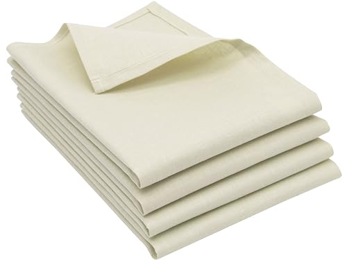 ZOLLNER 4er Set Geschirrtücher, Küchentücher, 50x70 cm, Halbleinen, beige von ZOLLNER