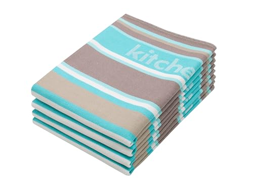 ZOLLNER 4er Set Geschirrtücher Baumwolle in 50x70 cm - saugstarke und langlebige Küchentücher - waschbar bis 60°C – in Mint gestreift - Gastronomiequalität - Oeko Tex® Zertifiziert ZOLLNER 4er Set Geschirrtücher Baumwolle in 50x70 cm - saugstarke und langlebige Küchentücher - waschbar bis 60°C – in Mint gestreift - Gastronomiequalität - Oeko Tex® Zertifiziert von ZOLLNER