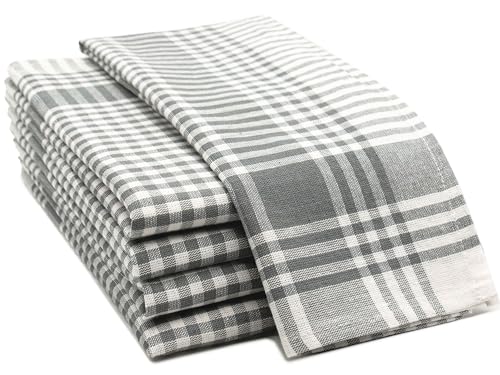 ZOLLNER 5er Set Geschirrtücher - Baumwolle in 50x70 cm - saugstarke und robuste Küchentücher - waschbar bis 60°C – in grau weiß kariert - Gastronomiequalität - Oeko Tex® Zertifiziert ZOLLNER 5er Set Geschirrtücher - Baumwolle in 50x70 cm - saugstarke und robuste Küchentücher - waschbar bis 60°C – in grau weiß kariert - Gastronomiequalität - Oeko Tex® Zertifiziert von ZOLLNER