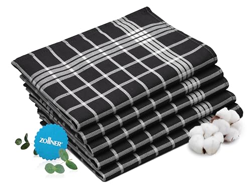 ZOLLNER 5er Set Geschirrtücher, 50x70 cm, 100% Baumwolle, schwarz weiß kariert ZOLLNER 5er Set Geschirrtücher, 50x70 cm, 100% Baumwolle, schwarz weiß kariert von ZOLLNER