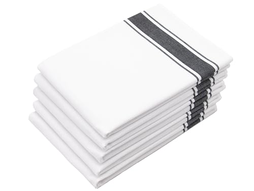 ZOLLNER 5er Set Geschirrtücher 100% Baumwolle, Weiß von ZOLLNER