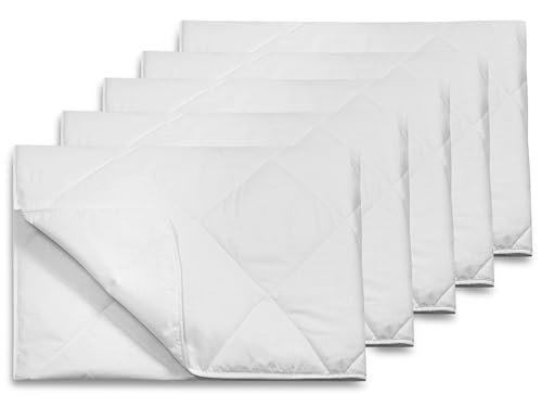 ZOLLNER 5er Set Sommerbettdecke in 135x200 cm – Ultra leichte Einziehdecke - Wärmeklasse 2 - mit Rautensteppung - Füllung aus Polyester - waschbar bis 95°C - Hotelqualität - Oeko Tex® Zertifiziert von ZOLLNER