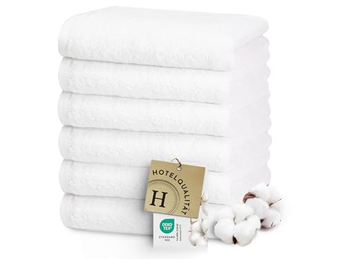 ZOLLNER 6er Set Premium Handtücher in 50x70 cm - extrem saugstarke und weiche Badhandtücher in weiß - hochwertiger Saum - waschbar bis 95°C - Baumwolle - Hotelqualität - Oeko Tex® Zertifiziert ZOLLNER 6er Set Premium Handtücher in 50x70 cm - extrem saugstarke und weiche Badhandtücher in weiß - hochwertiger Saum - waschbar bis 95°C - Baumwolle - Hotelqualität - Oeko Tex® Zertifiziert von ZOLLNER