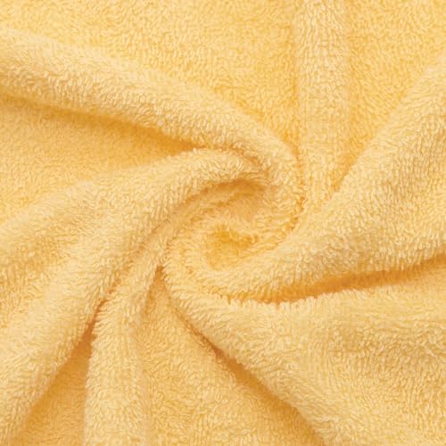 ZOLLNER 6er Set Handtücher in 50x100 cm - besonders weiche und saugstarke Gästehandtücher in gelb - mit praktischem Aufhänger - waschbar bis 95°C - Baumwolle - Hotelqualität von ZOLLNER