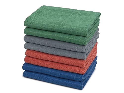 ZOLLNER 8er Set Mikrofasertücher für streifenfreien Glanz - flusenfreie Poliertücher - waschbar bis 60°C - 40x40cm - Gastronomiequalität von ZOLLNER