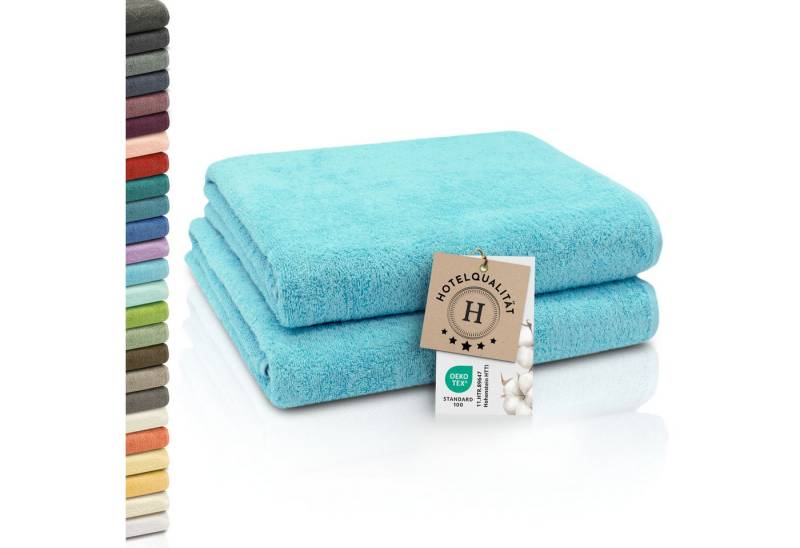 ZOLLNER Badetücher, Walkfrottier (2-St), 100 x 150 cm, 100% Baumwolle, vom Hotelwäschespezialisten von ZOLLNER