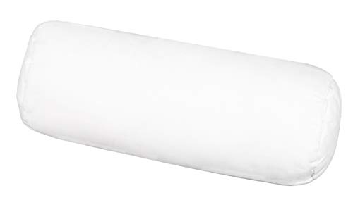 ZOLLNER Nackenrollenbezug 15x40 cm, Reißverschluss, einfarbig weiß von ZOLLNER