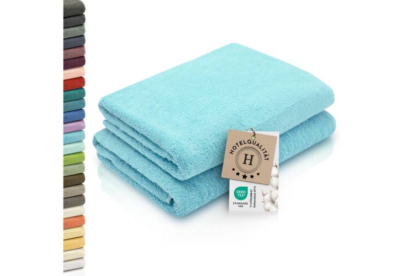 ZOLLNER Duschtücher, Walkfrottier (2-St), 70 x 140 cm, 100% Baumwolle, alle Farben bis 95°C waschbar von ZOLLNER