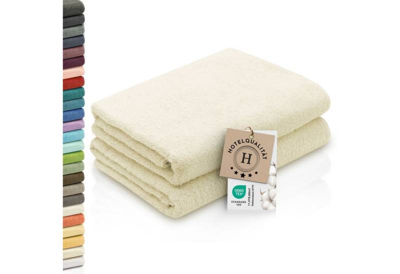 ZOLLNER Duschtücher, Walkfrottier (2-St), 70 x 140 cm, 100% Baumwolle, alle Farben bis 95°C waschbar von ZOLLNER