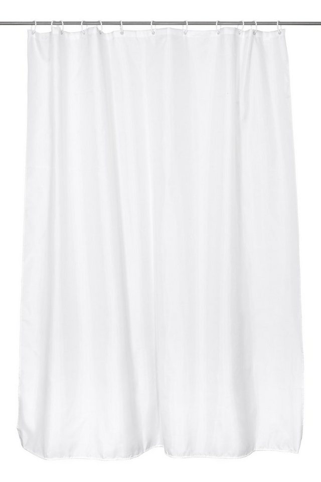 ZOLLNER Duschvorhang Breite 180 cm (Set), 100% Polyester, Anti-Schimmel-Effekt von ZOLLNER