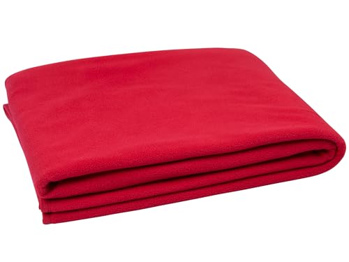 ZOLLNER Kuscheldecke, 130x170 cm, Fleece, Mikrofaser, rot von ZOLLNER