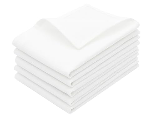 ZOLLNER Geschirrtuchset 5-teilig, 100% Baumwolle, 50x100 cm, Weiß von ZOLLNER