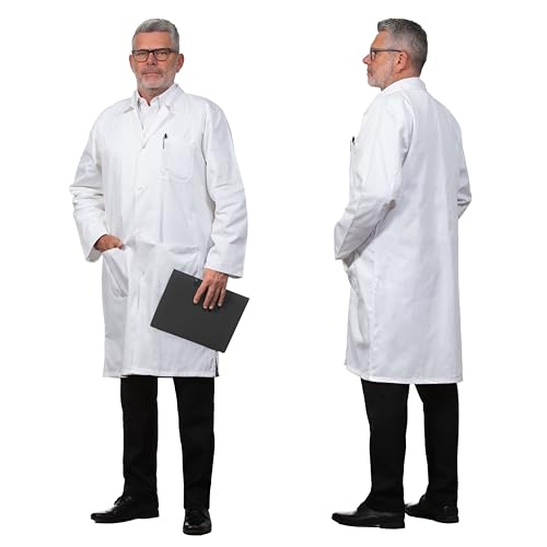 ZOLLNER Herren Laborkittel - Arztkittel mit praktischen Taschen und Druckknöpfen - Mischgewebe - Größe 52 - waschbar bis 95°C - Oeko Tex® zertifiziert von ZOLLNER