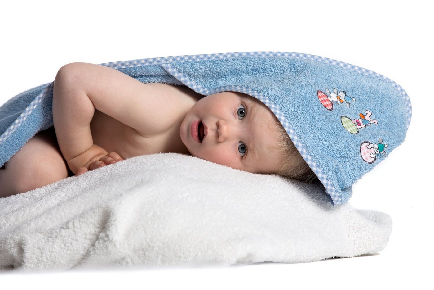 ZOLLNER Kapuzenhandtuch, Walkfrottee (1-St), 100 x 100 cm, 100% Baumwolle, mit Einstickung von ZOLLNER