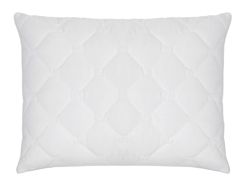ZOLLNER Kopfkissen - Made in Europe – Polyesterfüllung - Bezug aus hochwertigem Mischgewebe - waschbar bis 60°C - 50x80 cm - Hotelqualität von ZOLLNER