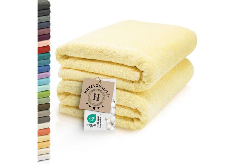 ZOLLNER Saunatuch, Walkfrottier (2-St), 70 x 200 cm, 100% Baumwolle, alle Farben bis 95°C waschbar von ZOLLNER