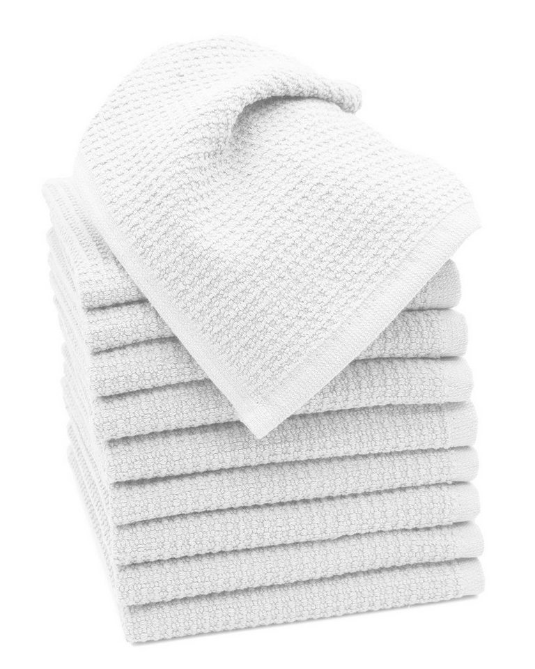ZOLLNER Seiftuch, (10-St), 30 x 30 cm, 100% Baumwolle, vom Hotelwäschespezialisten, Waffelpique von ZOLLNER